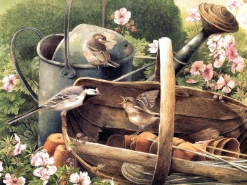  Futter Kunst - Vögel im Korb Fütterung